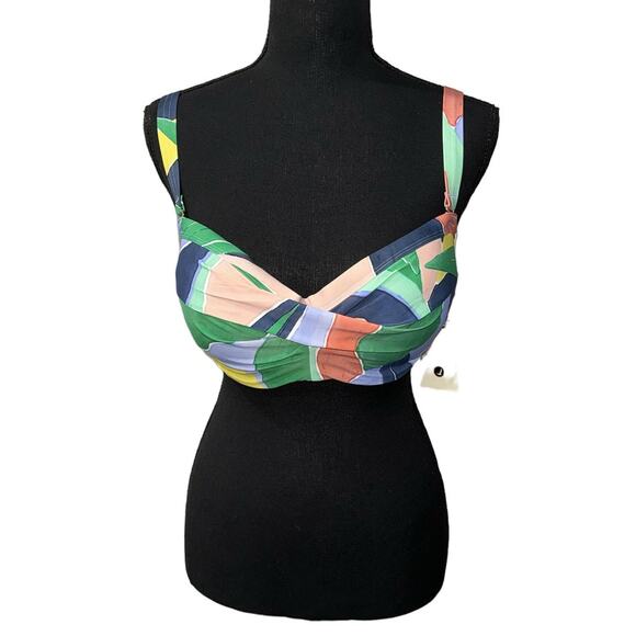 NWT! Artesands L'Avana Multi Botticelli Bandeau Bikini Top - Size 10 - Picture 8 of 13